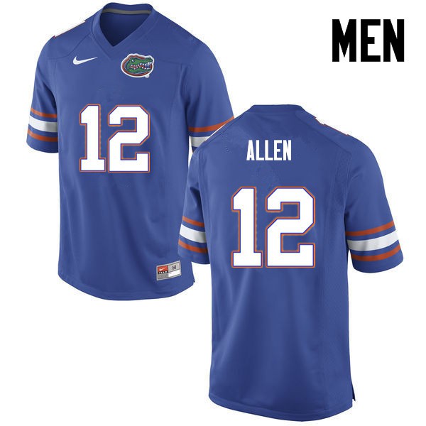 Florida Gators Men #12 Jake Allen College Football Blue